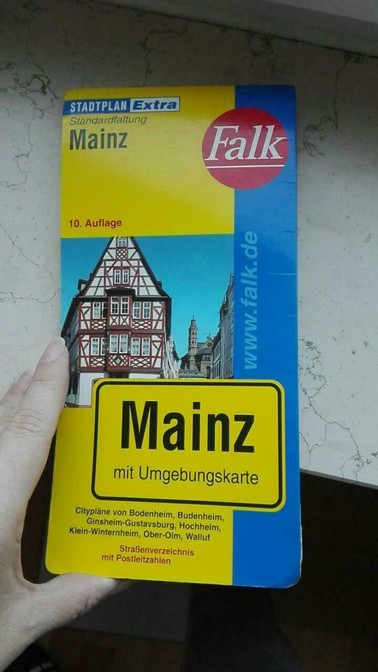 Große Faltkarte Innenstadtplan Mainz zum basteln oder wandkarte in Nohfelden