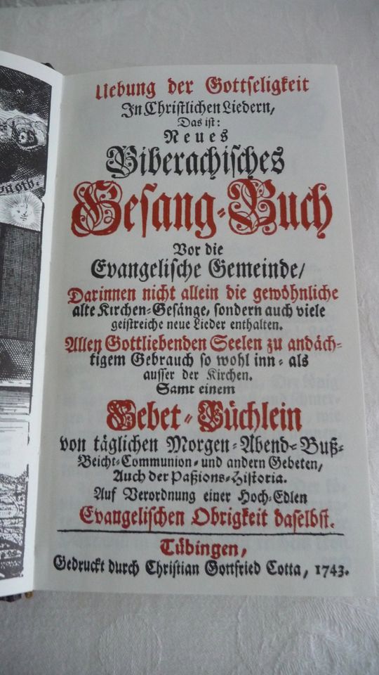 Biberachisches Gesang-Buch 1743 - Faksimile Ausgabe 1983 in Sindelfingen