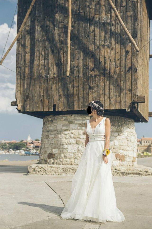 Brautkleid / Hochzeitskleid in Gr. 36 inkl. Schuhe und Tasche in Meerbusch