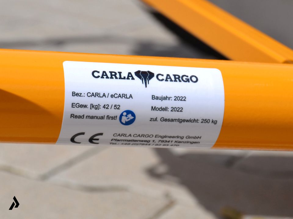 2024 CARLA CARGO Lasten-Anhänger Fahrrad 200 kg Zuladung | Trailer & Handwagen für eBike, Pedelec | ideal für Gewerbe, Hof, Werksgelände | Verleih Probefahrt bei Pakumo Cargobike Paderborn in Paderborn