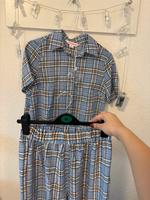 Neues Urban Threads blau kariertes Matching Set Hose + Hemd Lindenthal - Köln Sülz Vorschau