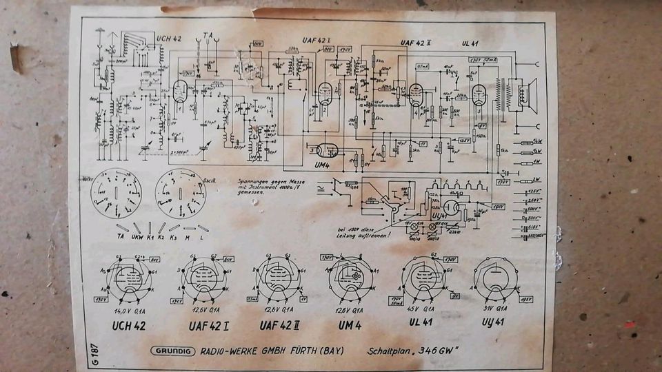 Radio alt aus den 50iger Grundig in Cremlingen