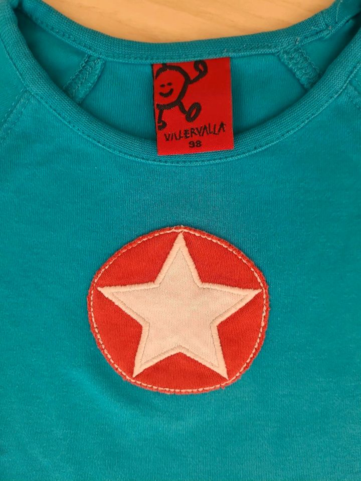 Villervalla Shirt Stern, türkis,  98 in Hohenschäftlarn