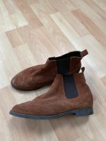 Wildleder Chelseaboots Boots Stiefeletten braun cognac Hessen - Niestetal Vorschau