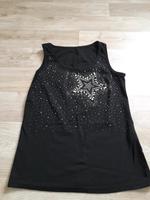 Damen Glitzer Strass Perlen Stern Top schwarz silber Bayern - Mitterteich Vorschau