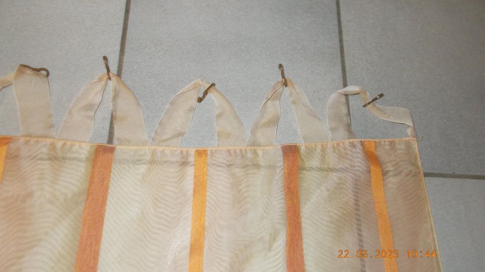 bunte gardinen doppelt mit bommel für kleine fenster oder seitlic in Saarbrücken