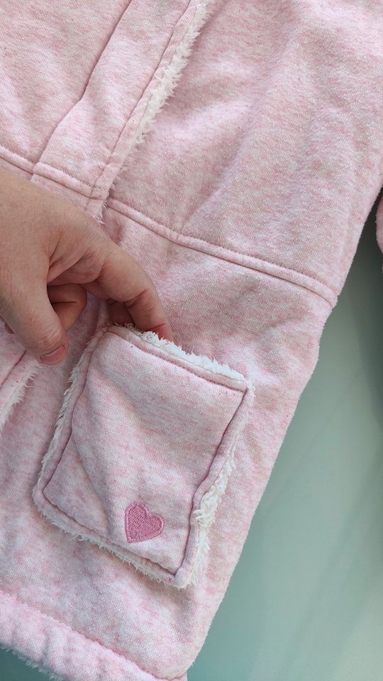 ⭐ Jacke Kuschelfutter Mantel warm ⭐Gr. 122 rosa in Börtlingen