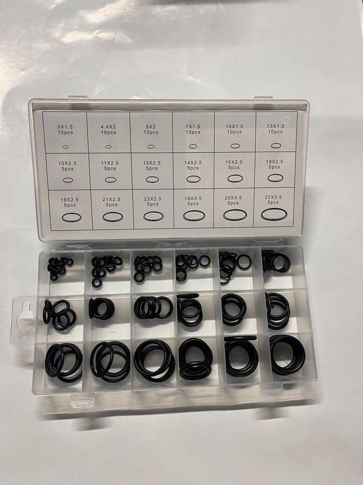 O-Ring Sortiment 125 tlg. Dichtringe Dichtungsringe Set in