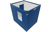 Bürocontainer - Standard 10'-2989mm-RAL 5010 enzianblau, RAL 9010 reinweiss, Container, Aufenthaltsraum, Büro,  Mannschaftscontainer, Lagercontainer, Lagerraum, Wohncontainer Hessen - Eschenburg Vorschau