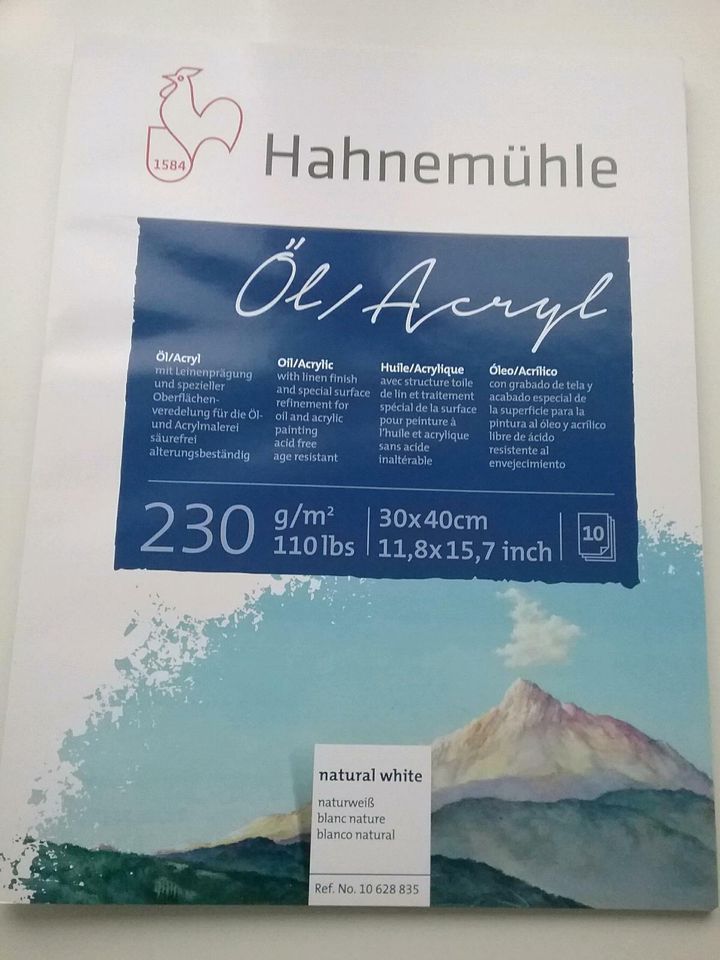 Malblock,Zeichenpapier,Acrylmalerei,Ölmalerei,Hahnemühle,NEU in Lohmar