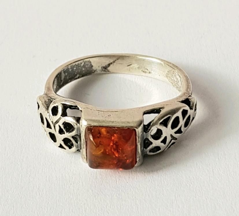 Vintage Silber Ring mit Bernstein  Silber 925er in Göttingen