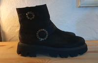 Paul Green Stiefeletten Nubukleder Schwarz Merino 40/6,5 NP 220€ Nordrhein-Westfalen - Bad Berleburg Vorschau
