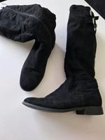 Stiefel schwarz flach 40 Niedersachsen - Westoverledingen Vorschau