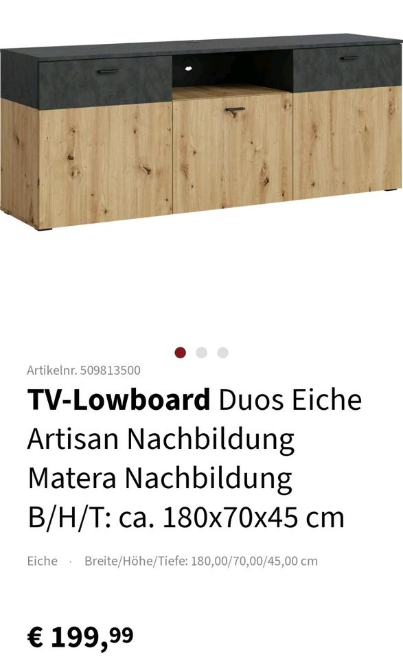 TV Low Board NEU 180cm in Mittenaar