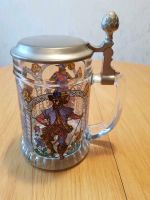 Bierkrug Humpen aus Glas mit Zinndeckel Sachsen - Lichtenstein Vorschau