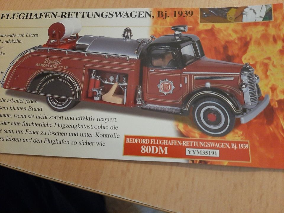 Matchbox Sammlermodelle Feuerwehrkollektion mit Certivikate in Stoltebüll