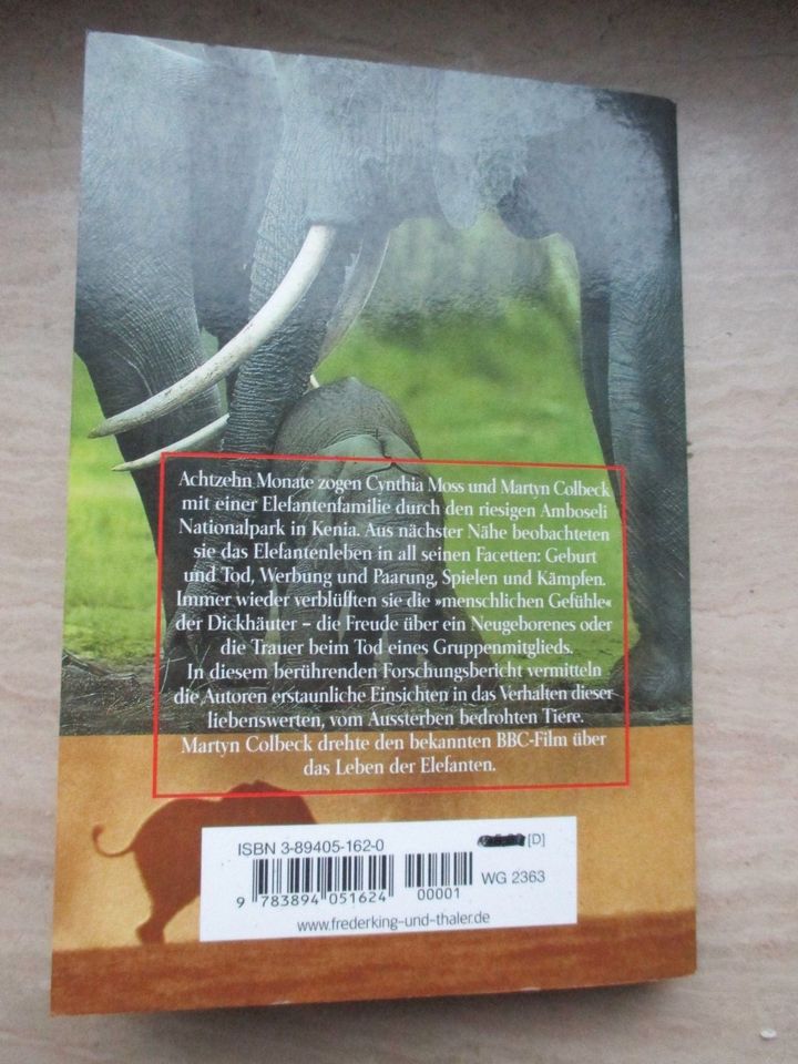 Das Jahr der Elefanten Cynthia Moss Tagebuch einer afrikan. Elefa in Krautheim