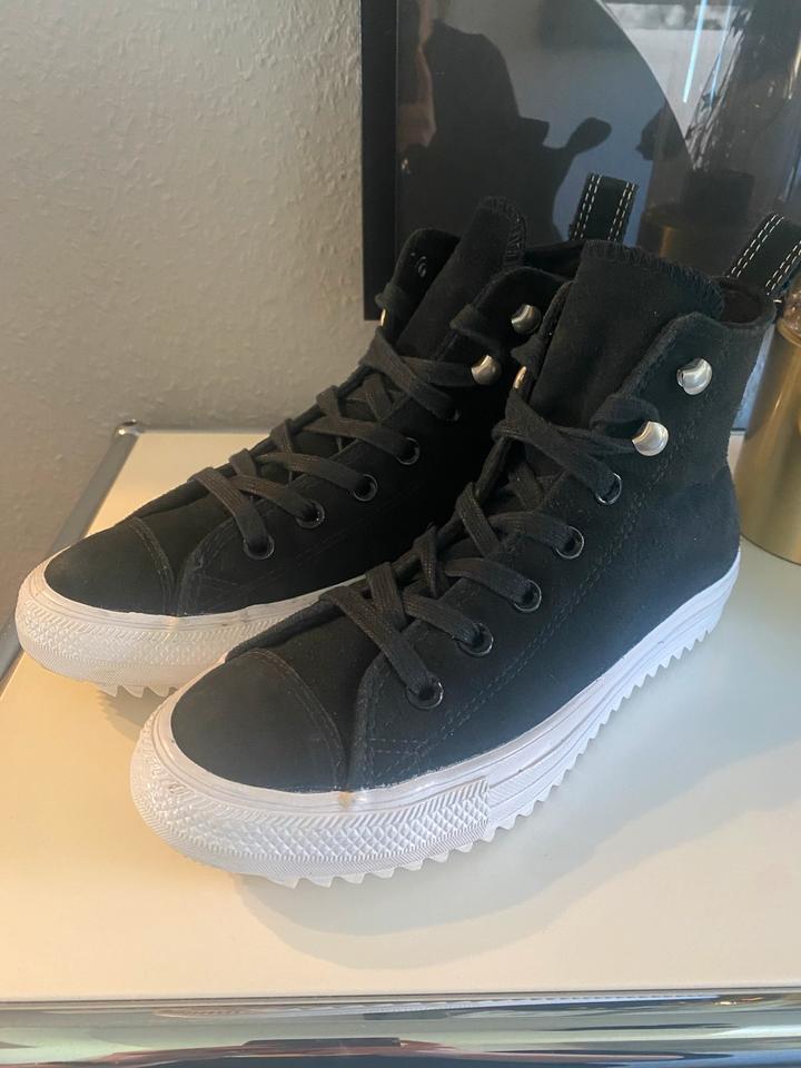 Converse Chucks High Top Sneaker Leder Damen Gr. 37,5 Schwarz in Feuchtwangen