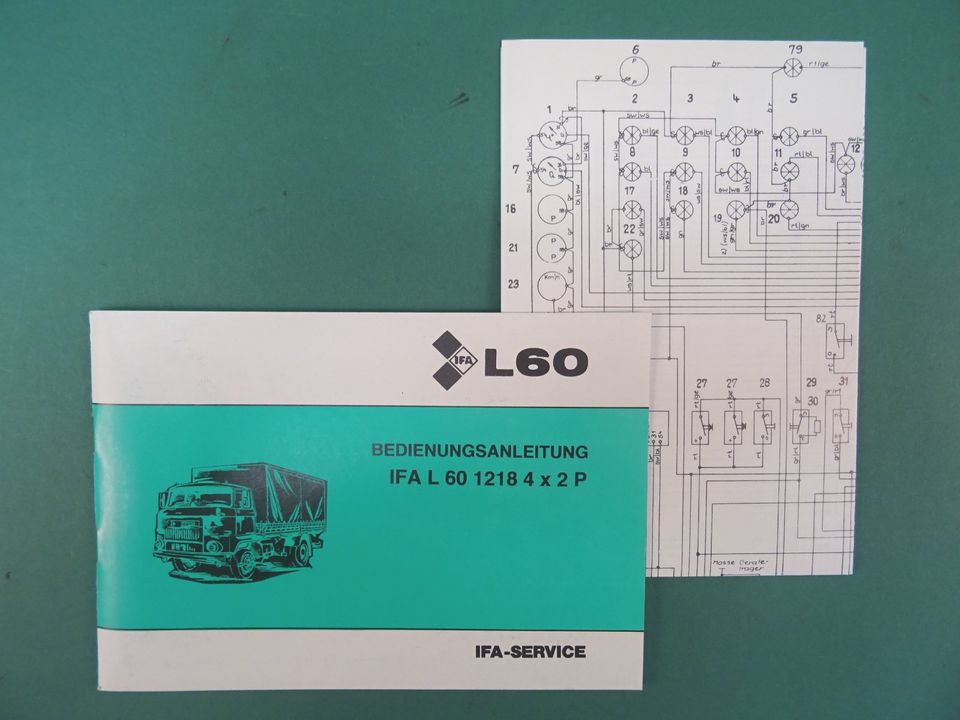 Bedienungsanleitung Handbuch LKW IFA L60 1218 4x2 P Schaltplan in Eberswalde