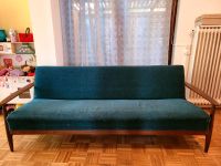 Sofa Vintage Stylisch Blau Teak Holz gut erhalten Hessen - Langenselbold Vorschau
