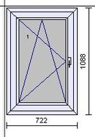 Schüco Kunststoff-Fenster 1-teilig 722 mm X 1088 mm [F.8] Sachsen - Glauchau Vorschau