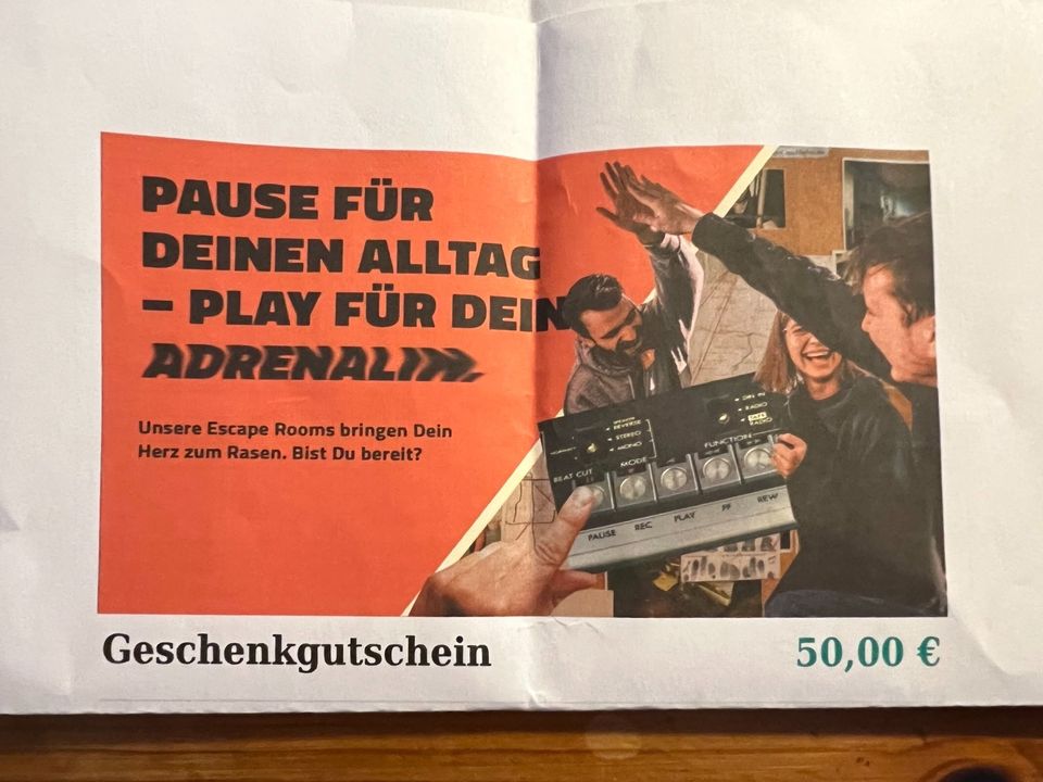 50€ Geschenkgutschein Escape Room in Hamburg