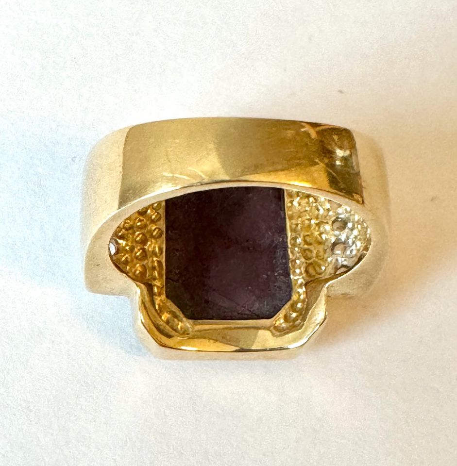 Vintage Sugilith Brillant Gold Ring in Dresden