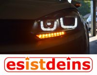 VW Golf 6 LED U-Tube Scheinwerfer Set Schwarz Lauflicht Blinker Kreis Pinneberg - Quickborn Vorschau