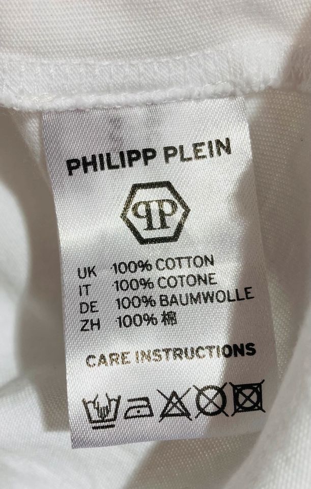 Original Philip Plein Junior T-Shirt weiß Gr. 164 / 14-15 Jahre in Burgsalach