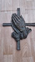 Betende Hände Heilige Gott Kreuz Bronze H34, B26cm Rheinland-Pfalz - Lahnstein Vorschau