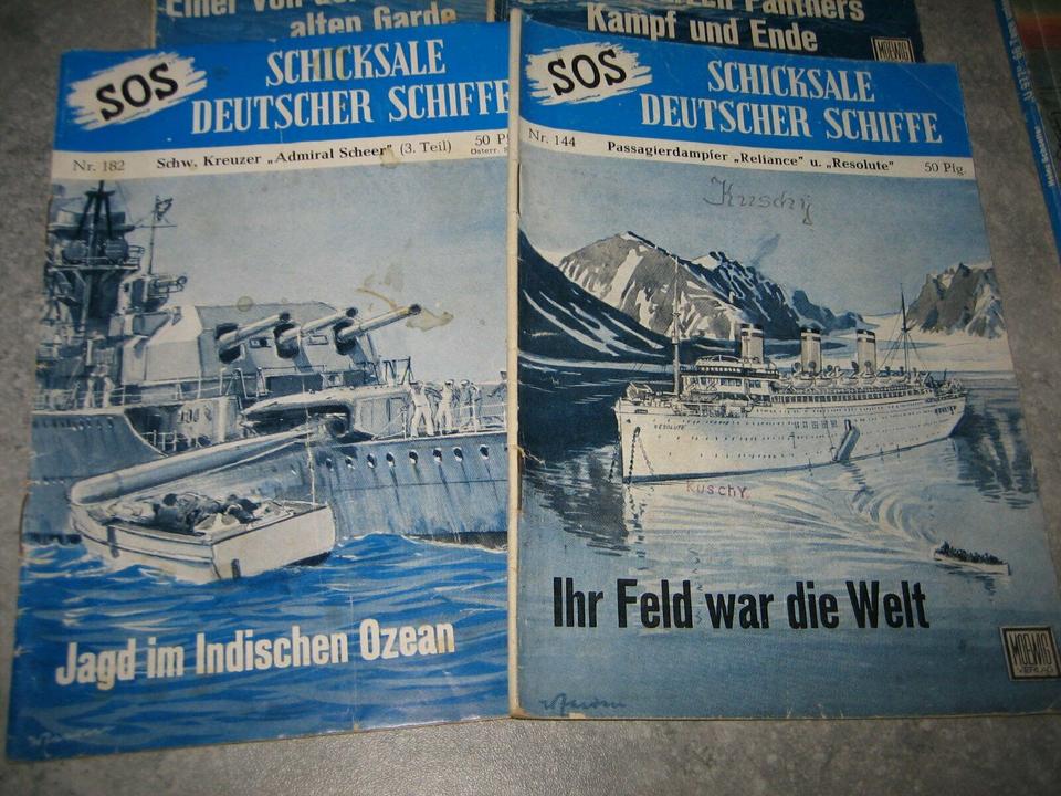 5 Hefte SOS Schicksale deutscher Schiffe Romane Groschenromane in Weißenstadt