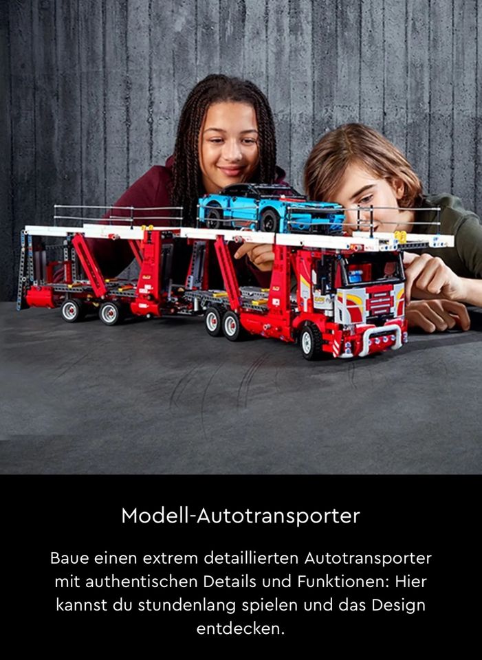 Lego Technic Autotransporter, LEGO 42098, rot und blau in Künzell