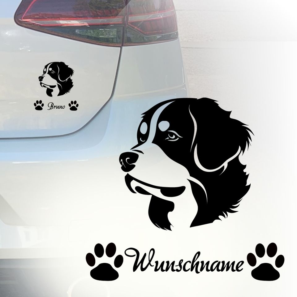 Auto Aufkleber, Berner Sennenhund, Personalisiert, Car Sticker in Köln -  Köln Merheim, Tuning & Styling Anzeigen