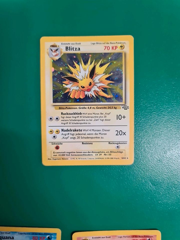 Blitza Aquana Flamara Pokemon Karten SET in Holo Dschungel in Berlin