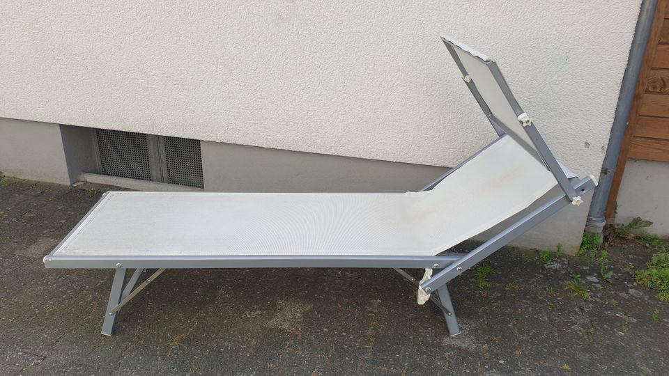 Aluminium Liege Liegebett Gartenliege Aluliege mit Sonnendach in Paderborn