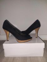 Schwarze High Heels mit wunderschöner gold glitzernder Sohle, 38 Bochum - Bochum-Ost Vorschau