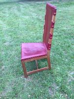 alter Leder Stuhl + Vintage + Ritter Stuhl + hohe Rückenlehne rot Baden-Württemberg - Gottmadingen Vorschau