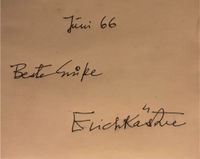 Erich Kästner (+1974) - Original Autogramm - Schriftsteller Nordrhein-Westfalen - Krefeld Vorschau
