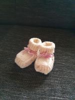 Baby Schühchen Schuhe Stoff Strick beige Neu Nordrhein-Westfalen - Schermbeck Vorschau