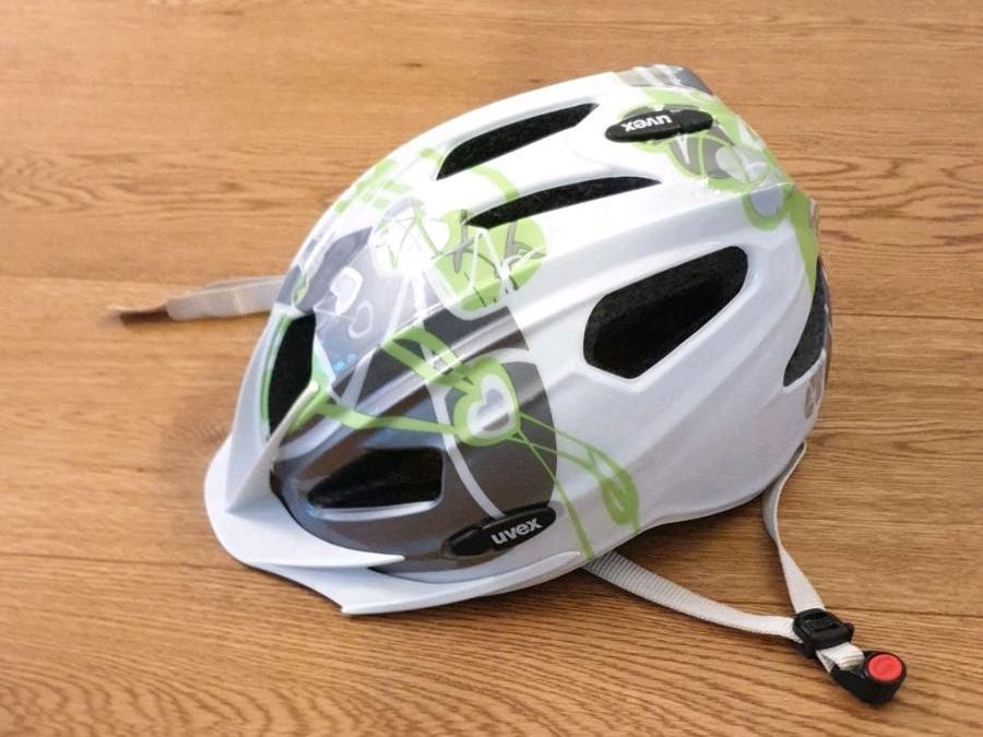 Uvex Fahrradhelm Kind weiß grün grau 50-55cm in Frankfurt am Main