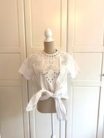 Zara Bluse Broderie Anglaise Lochspitze Gr. S Bayern - Germering Vorschau