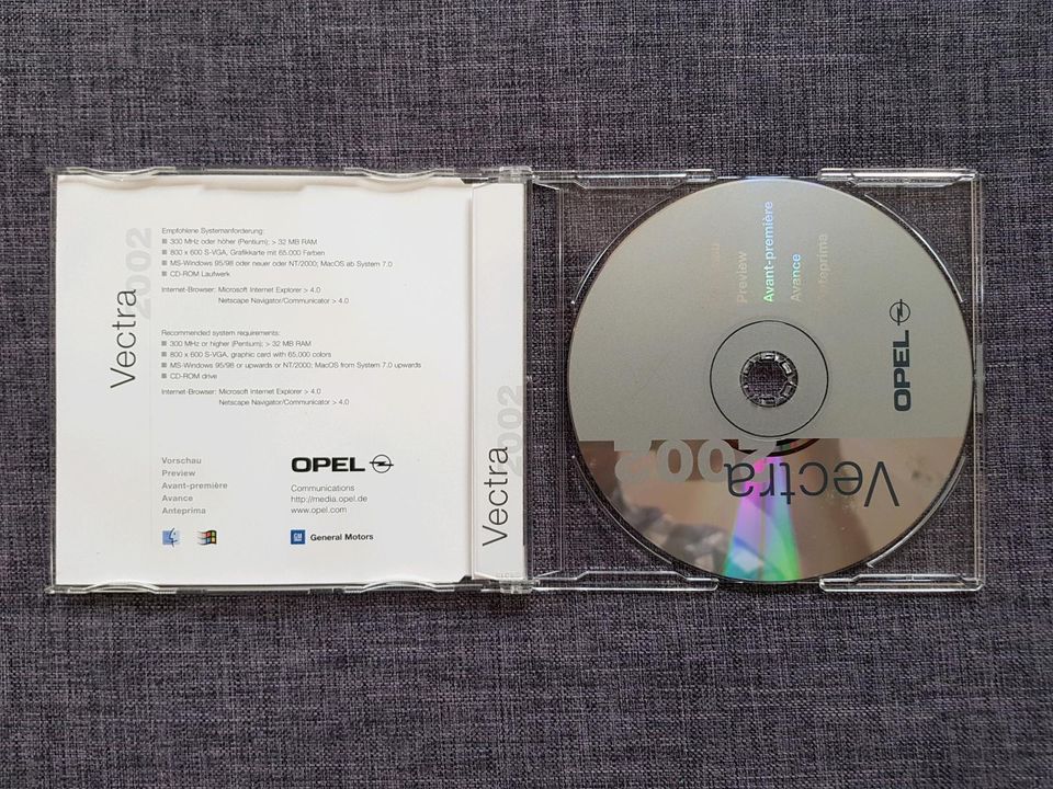 Presse CD-Rom / Medien- & Fahrzeuginformation, Opel Vectra, 2002 in Trebur