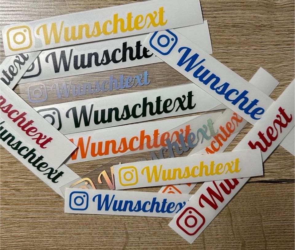 Aufkleber / Sticker 5 x Instagram Wunschname / Wunschtext in  Baden-Württemberg - Pforzheim, Tuning & Styling Anzeigen