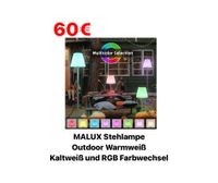 MALUX 1 Stehlampe IN und Outdoor Warmweiß Weiß RGB Farbwechsel Outdoor Dimmbar Stehlampe Outdoor 2 in 1 Stehlampe &Tischlampe Außenstehlampe Außenstehleuchte Lampe Leuchte NEU Bielefeld - Bielefeld (Innenstadt) Vorschau