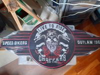 Blechschild Live To Ride Choppers USA Werkstatt Harley Club 84 cm Bayern - Regen Vorschau