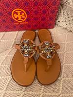 Original Tory Burch Leder Sandalen Swarovski Steinen 399€ Altona - Hamburg Blankenese Vorschau