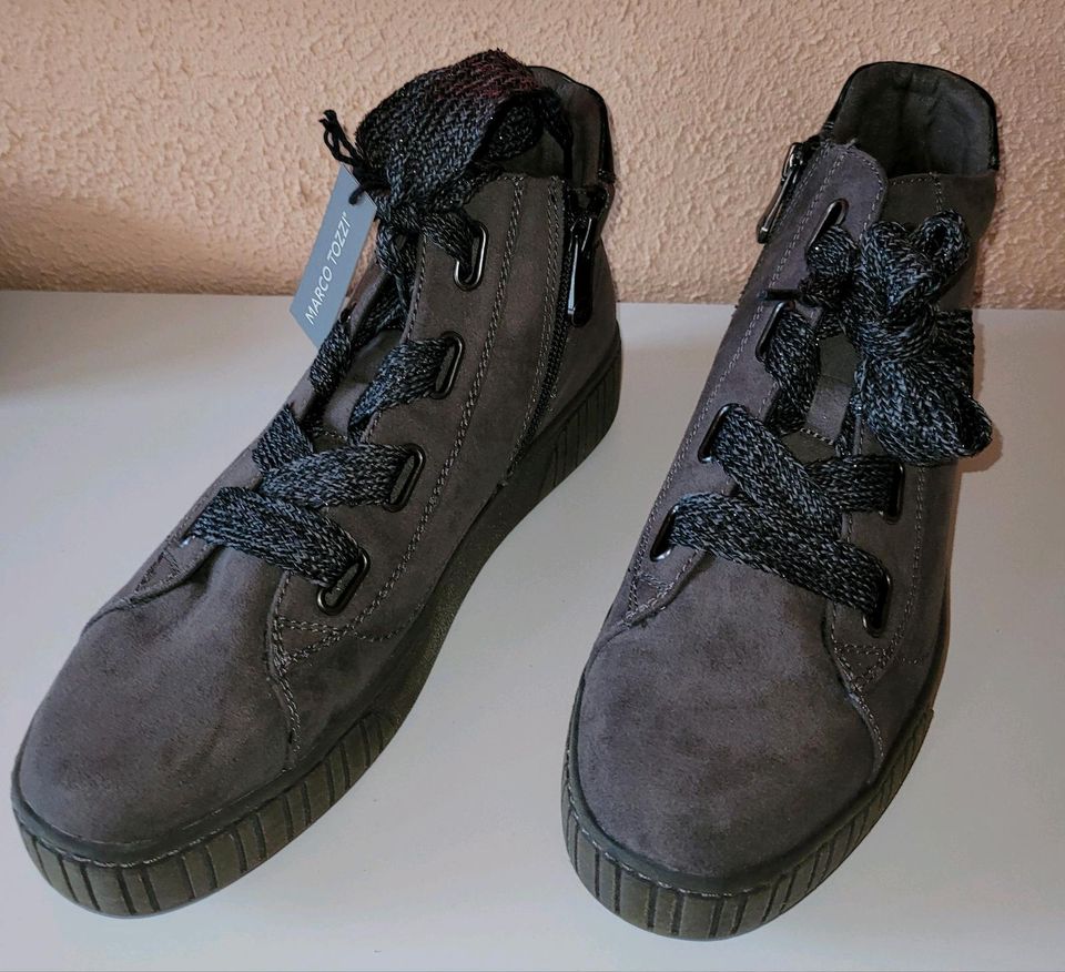 MARCO TOZZI, graue Boots, Gr 39, mit RV, NEU in Düsseldorf