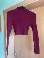 Weinroter Crop Pullover mit Kragen Hessen - Rosbach (v d Höhe) Vorschau