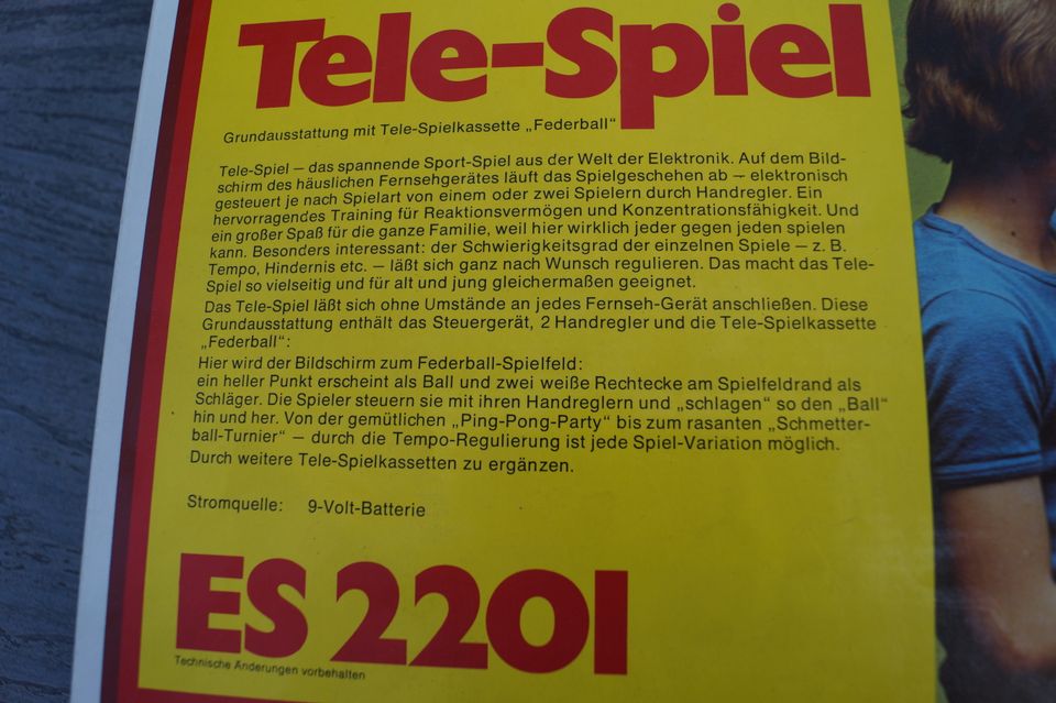 Philips Tele-Spiel ES2201 Vintage 1975 Rarität inkl. 1 Spiel in Solingen