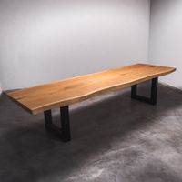 Baumstamm Esstisch 3.6m x 1.1m Nachhaltig Massivholztisch aus 1 Stück Holz Bohlentisch Baumkantentisch Baumstammkanten Wohnzimmertisch Holztisch Design Tisch Stahlbeine Edelstahl Tischbeine Nordrhein-Westfalen - Ochtrup Vorschau